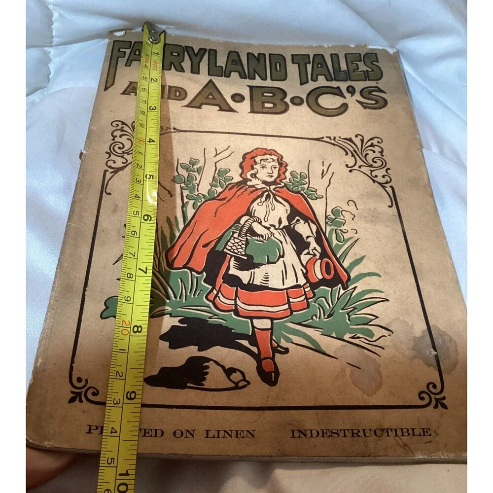 Fairyland Tales And ABC'S Children's Book Printed On Linen Late 1800's /1900's